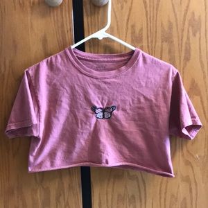 brandy melville butterfly crop top